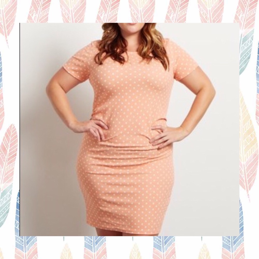 Maternity Light Pink polka dot Sheath dress-Plus
